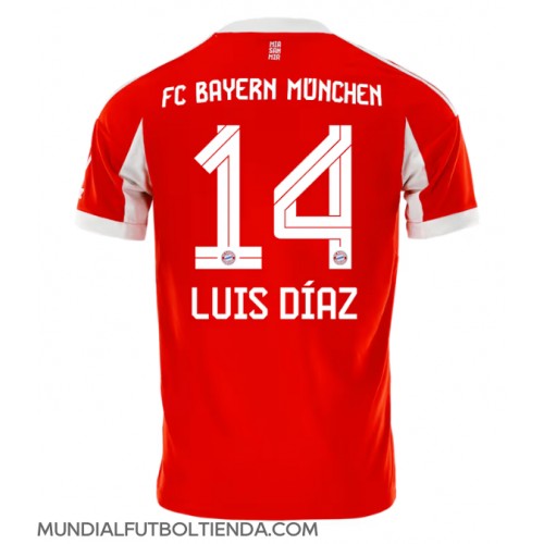 Camiseta Bayern Munich Luis Diaz #14 Primera Equipación Replica 2025-26 mangas cortas